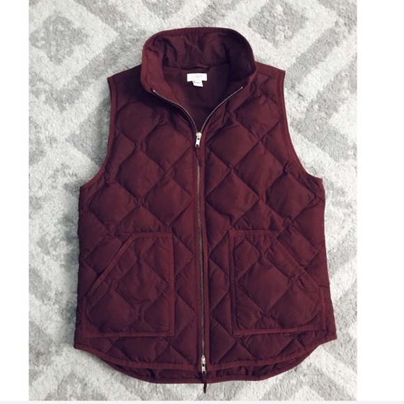 J. Crew Jackets & Blazers - J. Crew Puffer Vest Maroon
